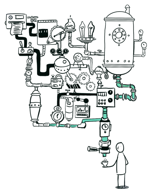illustration machine
